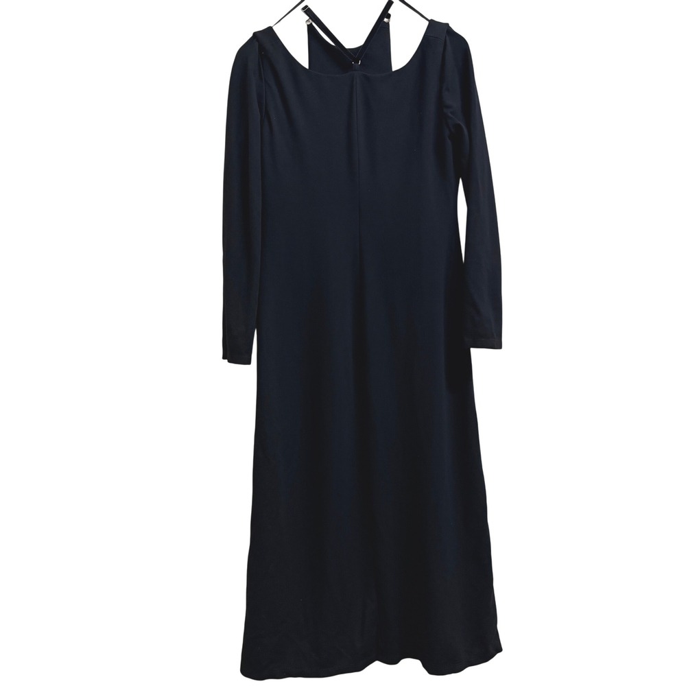 A.L.C. Cutout  Maxi Dress Womens Medium Black Long‎ Sleeve Goth Grunge